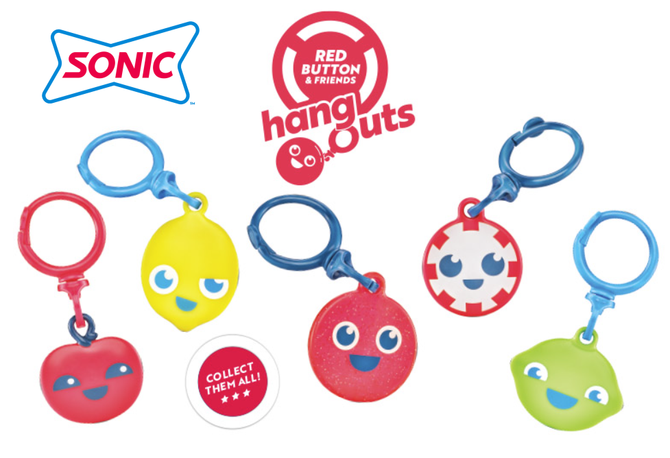 Sonic drive in wacky pack kid meals red button and friends hangouts kid toys