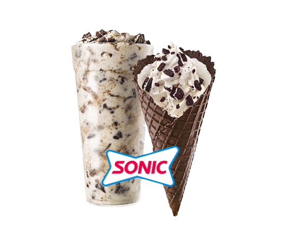 Sonic Double Stuff Oreo Blast and Waffle Cone at Sonic Drive in Tri-Cities WA Kennewick