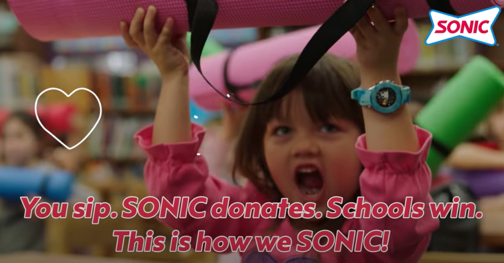 Sonic Drive In donates to local schools in communities we serve